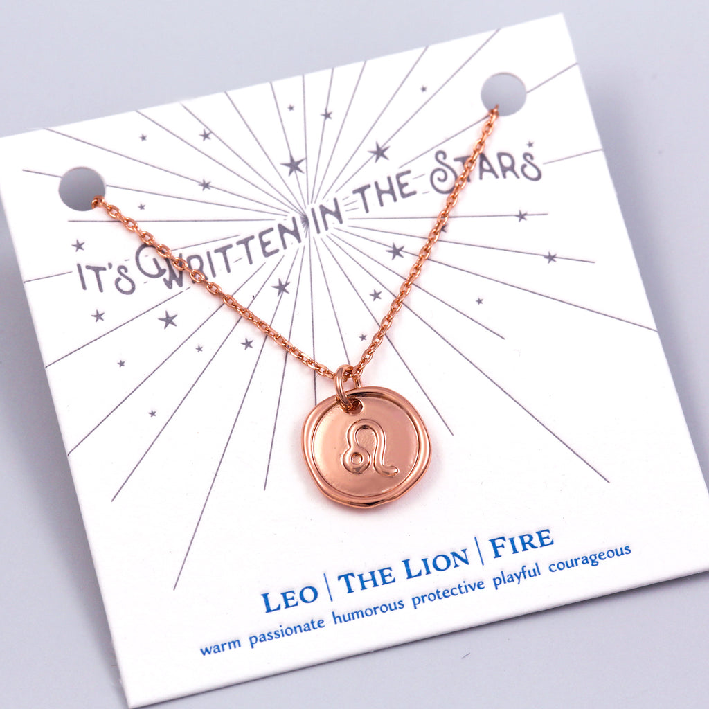 Rose Gold Leo Necklace It's Written in the Stars