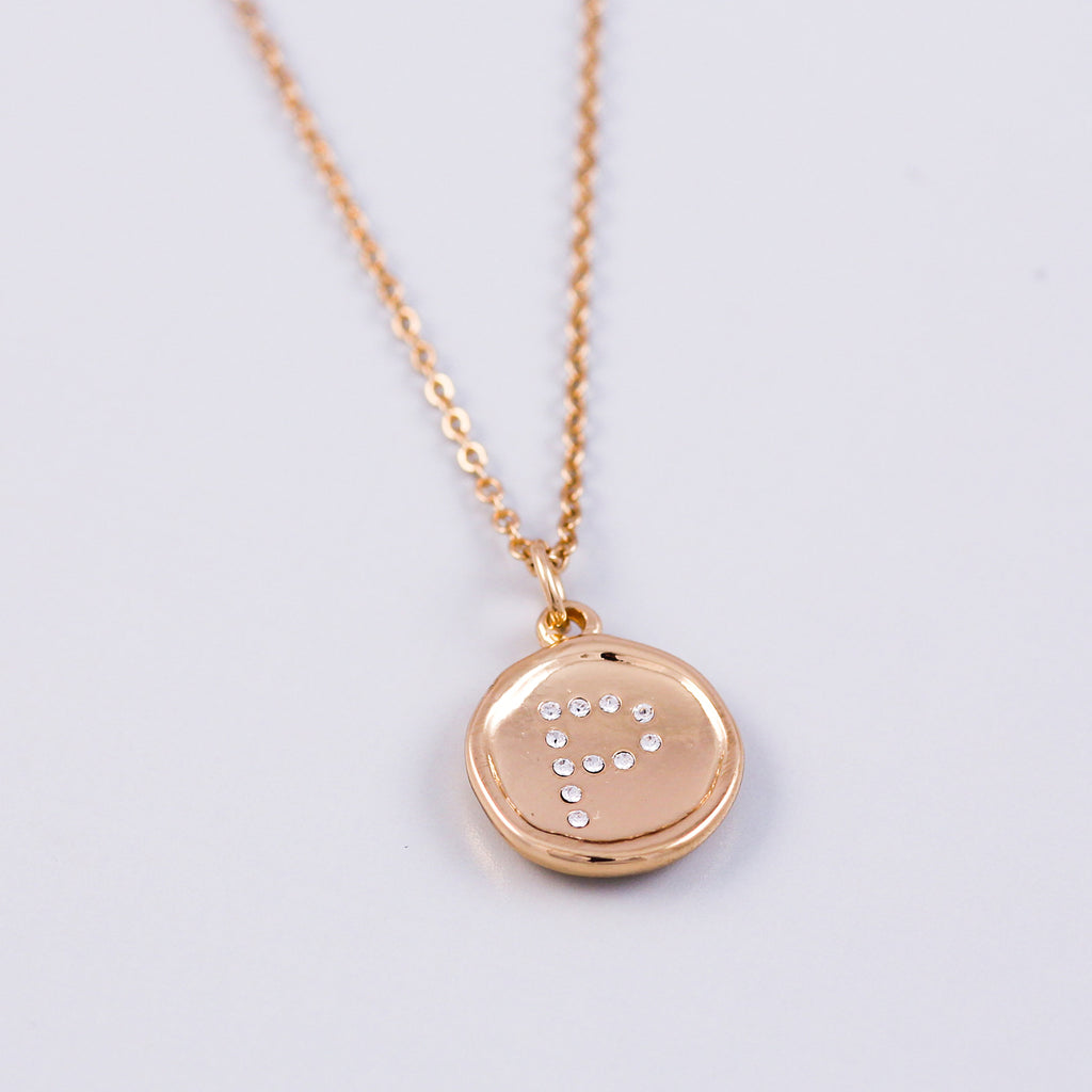 Diamante Love Letter P Necklace