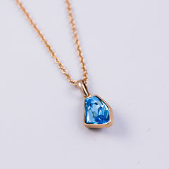 Aquamarine Asteroid Necklace