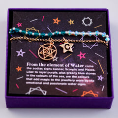 Four Elements Charm Bracelet in Water