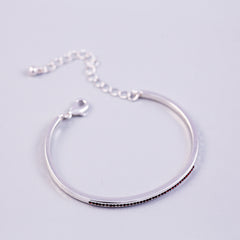 Silver Siam January Birthstone Bangle