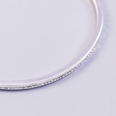 Silver Crystal April Birthstone Bangle
