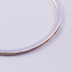 Silver Topaz November Birthstone Bangle