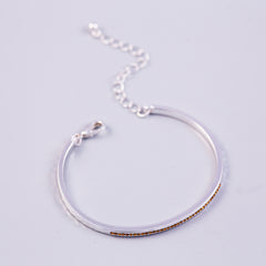 Silver Topaz November Birthstone Bangle