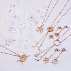 Triple Moon Goddess | Female Empowerment | Goddess Symbol | Moon Luna | Necklaces for Women | Waxing | Full Moon | Waning | 