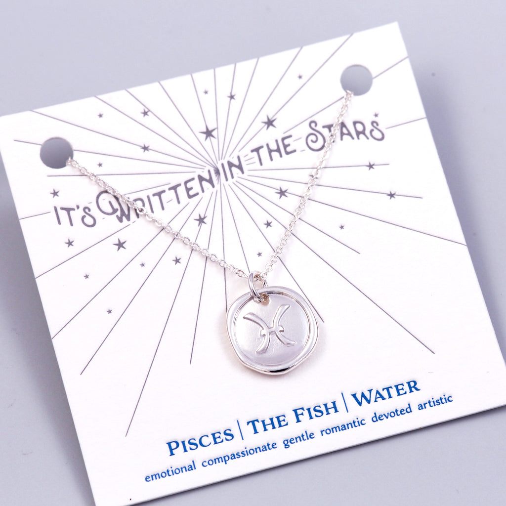 Silver Pisces Necklace It's Written in the Stars