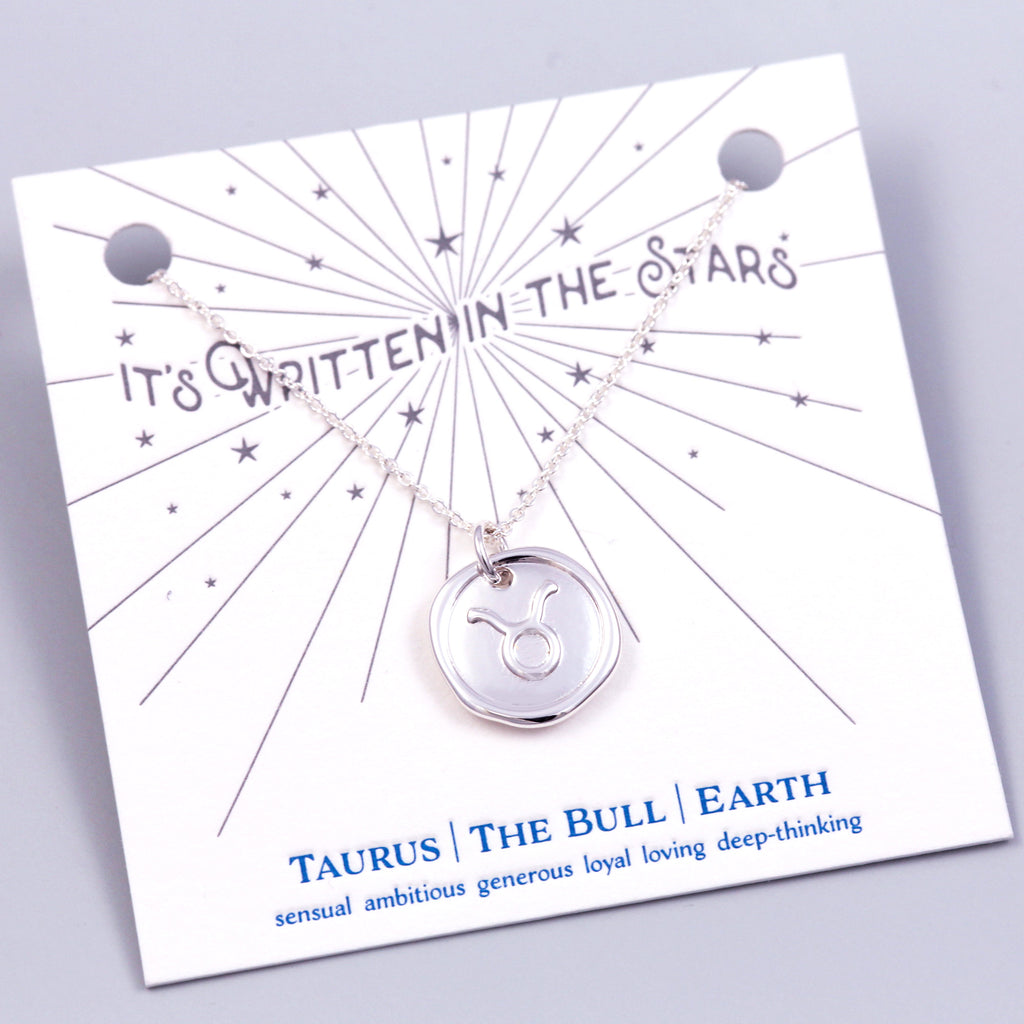 Silver Taurus Necklace It's Written in the Stars