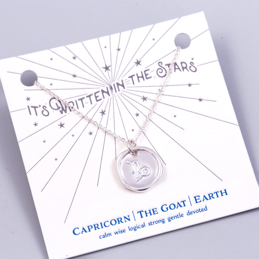 Silver Capricorn Necklace It's Written in the Stars