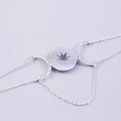 Triple Moon Goddess | Female Empowerment | Silver | Goddess Symbol | Moon Luna | Necklaces for Women | Waxing | Full Moon | Waning | 