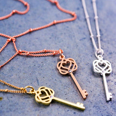 Heart Key Charm