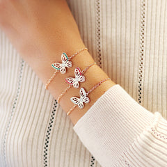 Butterfly bracelet | birthstone bracelets uk | butterfly jewellery | rose gold bracelet