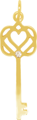 Heart Key Charm
