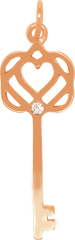 Heart Key Charm