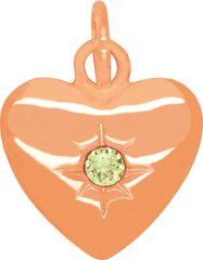 Starburst Heart PERIDOT (August)