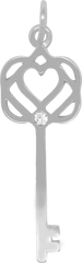 Heart Key Charm