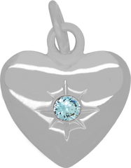 Starburst Heart AQUAMARINE (March)