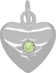 Starburst Heart PERIDOT (August)