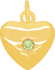 Starburst Heart PERIDOT (August)